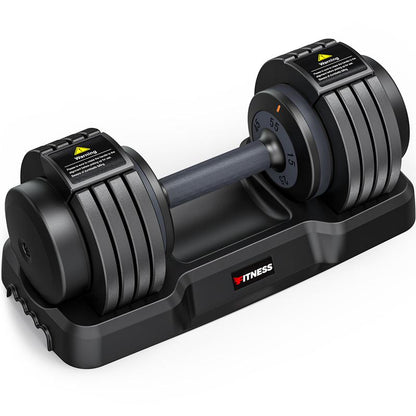 Bearbro Adjustable Dumbbells Set, 1-Sec Adjustable Weights Dumbbells Set, 5 in 1 Free Adjustable Dumbbell Set with Anti-Slip Texture Handle, Weight Set for Home Gym Suit Both Men and Women