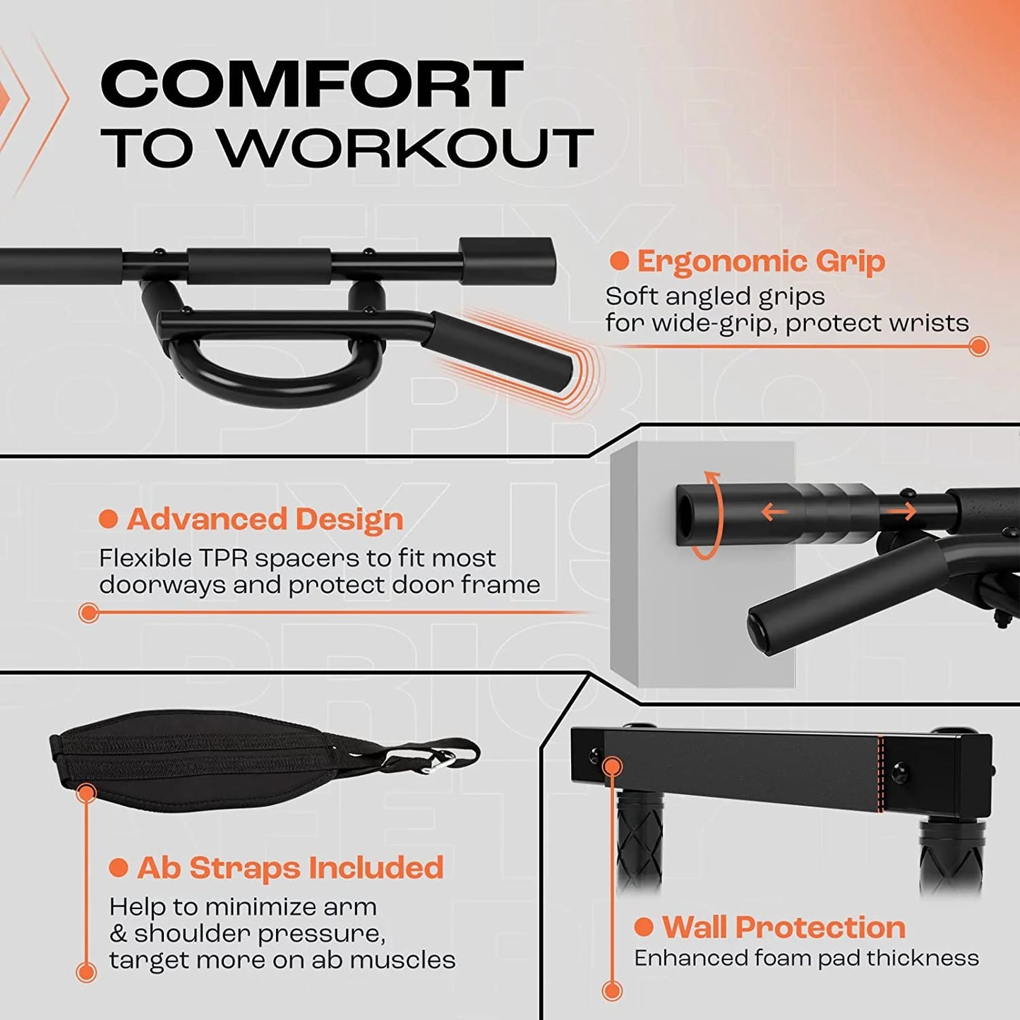 Doorway Multi Grips Heavy Duty Gym Workout Pull up Bar