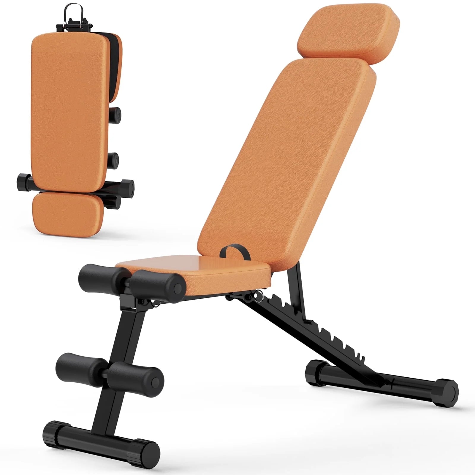 9 Positions Adjustable Weight Bench,Foldable Workout Bench Olympic Weight Bench for Home Gym Full Body Strength Training,Support up to 800Lbs